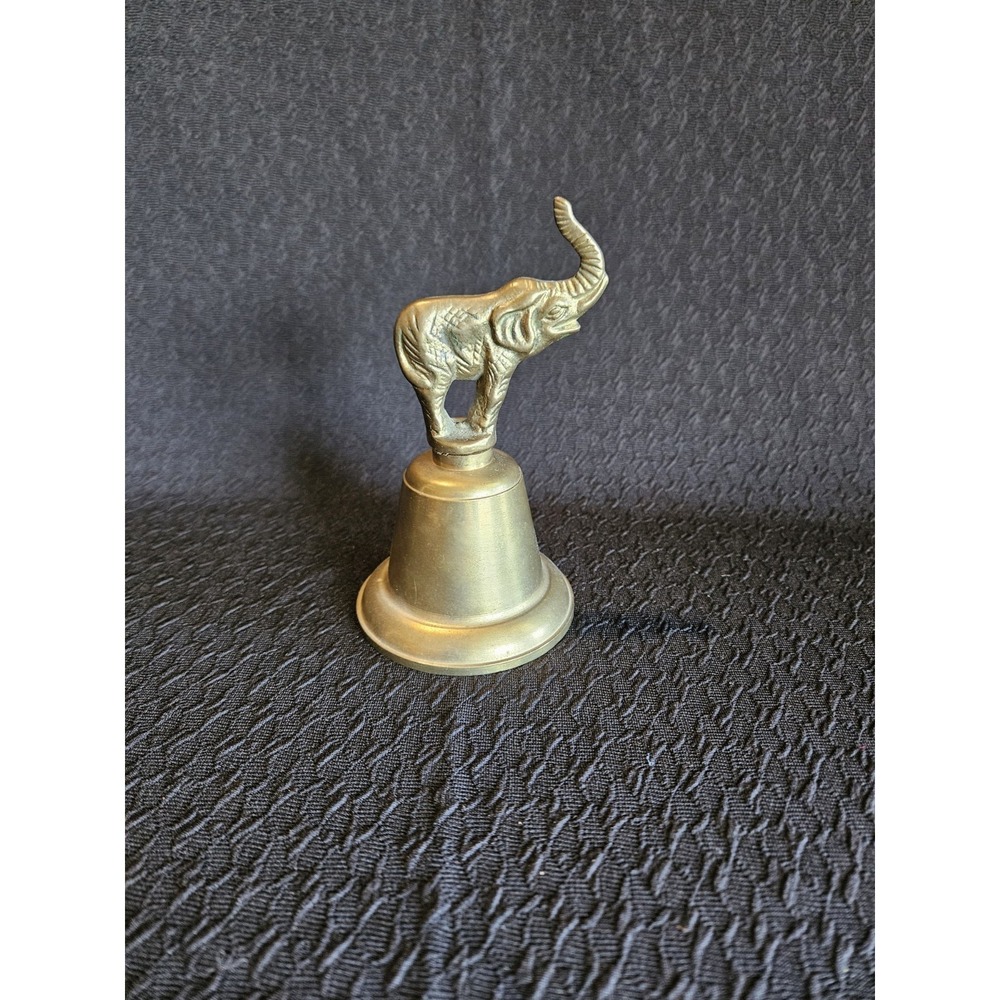 Vintage  Brass Elephant‎ Figurine/Bell 5 1/2"